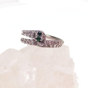 16g sparkly cz snake Rook-helix- tragus hinger clicker hoop ring 8mm