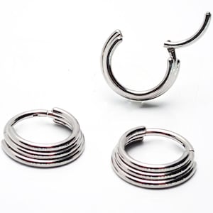 3-lagers staplat implantat av titankvalitet 10 mm Clicker · Septum/Daith/Helix · 16 g