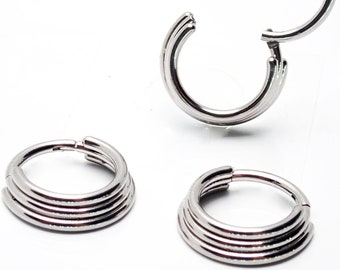 3-lagers staplat implantat av titankvalitet 10 mm Clicker · Septum/Daith/Helix · 16 g