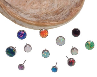top only titanium  threadless push fit tops ,opals loose replacement top only 3mm, 4mm,5mm opal size