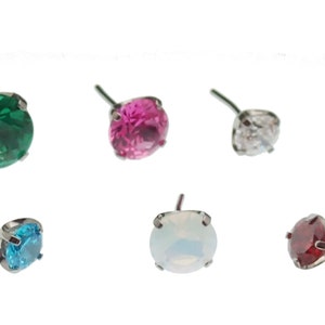 Implant titanium push tops ,CZ top  only, body  piercing jewelry , - threadless tops will fit our threadless push fit stems