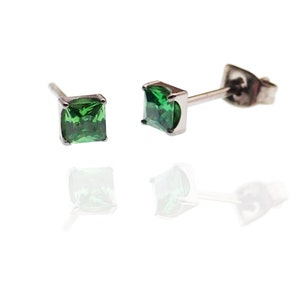 CZ & Implant  Titanium Hypoallergenic Earrings, great for sensitive ears, men , women children ear piercing, petite CZ earrings 20g PAIR