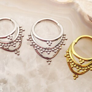 Titanium Ear Stack Implant Titanium 3 Tier Fan Stack Hinged Titanium Clicker · Septum ...