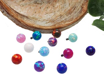 Opal 5mm Internally Threaded Titanium Ball · Fits  True 14g Bar, Stem, or Flatback ·one  Ball Only