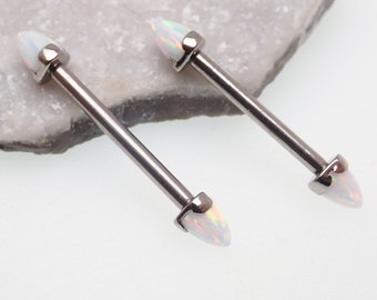 Titanium Cone / Spike Nipple Barbell, Nipple Jewelry Studs 16g 14g Nipple  Piercing Straight Barbell Externally Threaded 