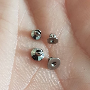 Implant grade titanium earring backs, loose replacement backs sold in pairs