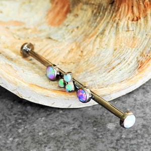 Titan Industrial Scaffold Bar, Opal Innengewinde von höchster Qualität Schmuck, Highest Quality Titanium ASTM F-136
