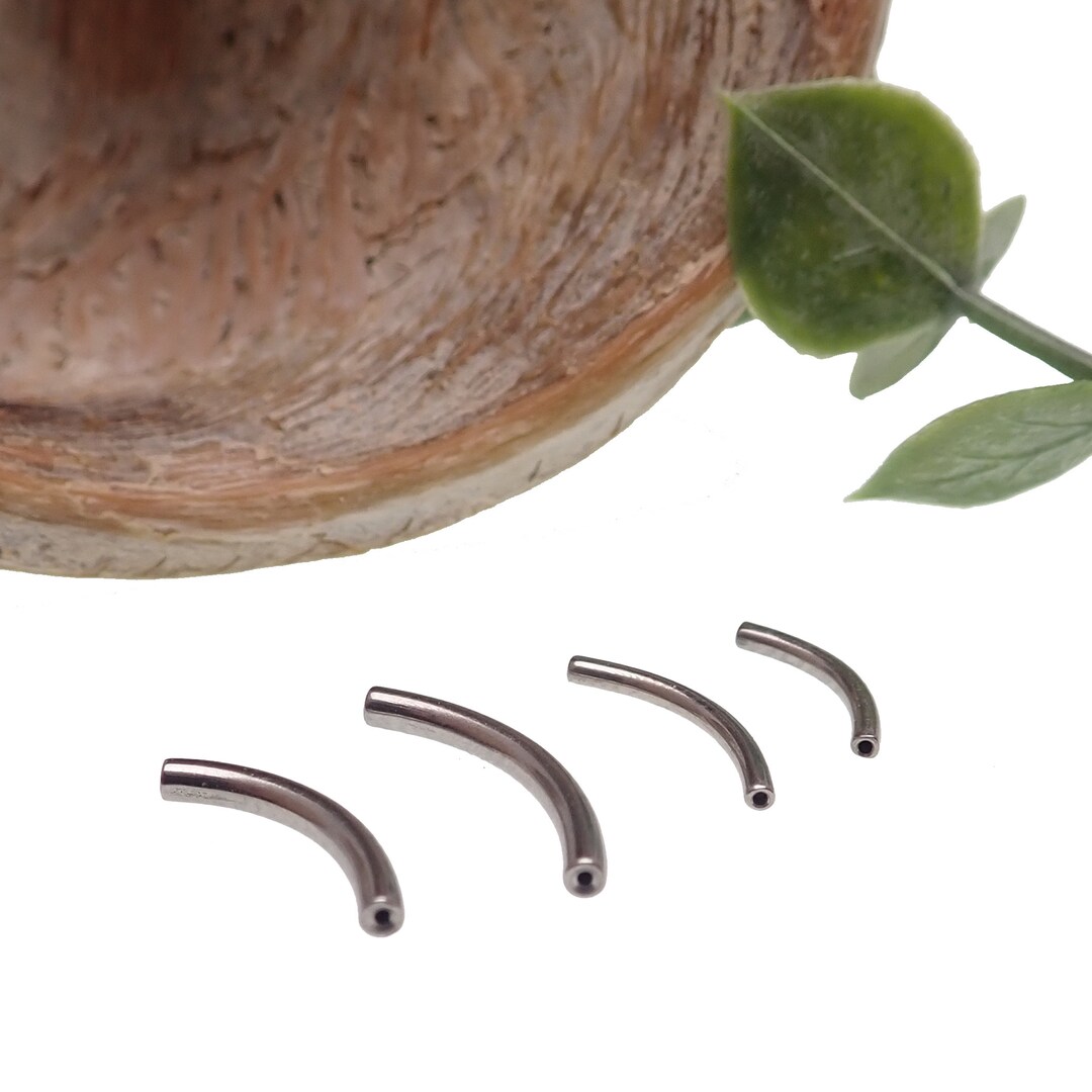 14g, 16g, 18g Push Fit Threadless Implant-grade Titanium Curve Barbell ...