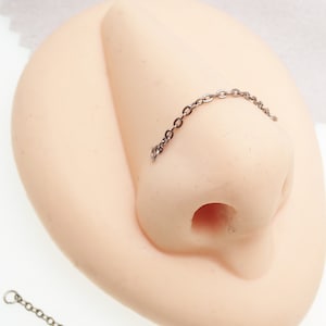 TITANIUM chain piercing 30mm or 34mm  Nose chain, nostril chain, nasalang, cartilage add a chain to your piercing