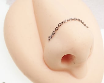Titanium Nose Chain Piercing, Handmade Nasalang, Cartilage Chain (30mm or 34mm)