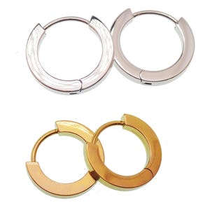 Implant  Titanium  Earring HUGGIE  Hoops  · Earrings 20g , 8mm or 10mm hoops Sold in Pairs, gold, silver, Blurple