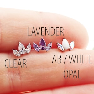 Implant titanium petal Threadless Push Fit Titanium Piercing 20g  18g, 16g, 14g, helix, conch, pinner, flat, tragus push pin