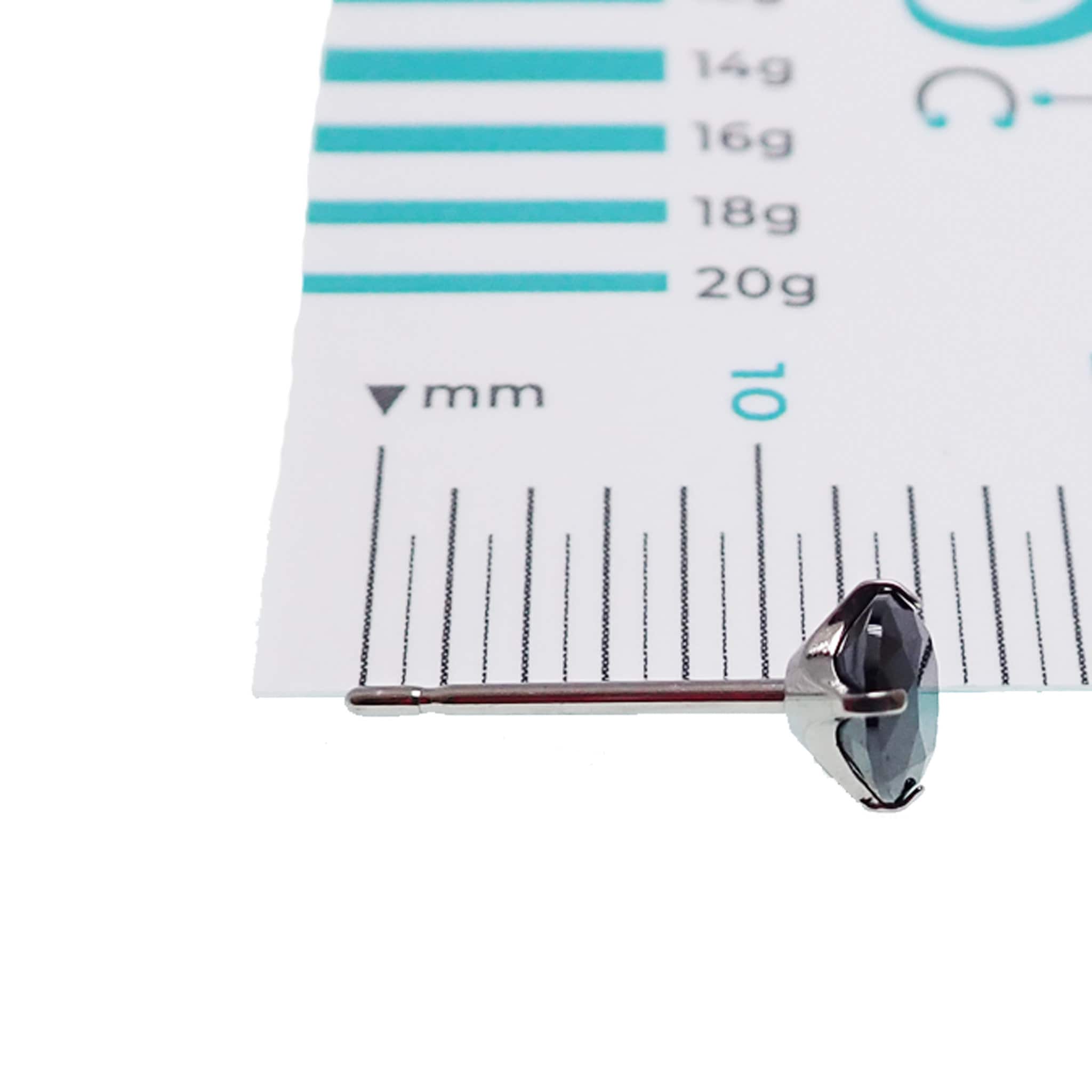 Coppia di orecchini ipoallergenici in titanio con disco piatto martellato da 6 mm - Per orecchie sensibili - Italia