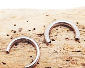 Horseshoe Circular Ring Implant Titanium Piercing 16g, 14g