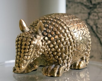 Armadillo Brass Sculpture