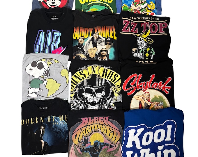 Vintage Estate Sale T Shirts Y2K 90s to 2000s Choice of One Guns n Roses, Snoopy, Marvel, Disney, Mario, LOT 29