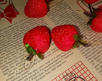 Vintage Strawberry Ornaments