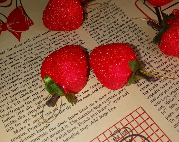 Vintage Strawberry Ornaments