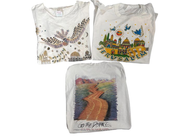Vintage Estate Sale T Shirts 80s & 90s Choice of Travel Bling One LOT 55