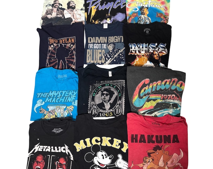 Vintage Estate Sale T Shirts Y2K 90s to 2000s Choice of One Rap, Bob Dylan, Scooby Doo, Disney, Camaro, Metallica, Prince, LOT 35