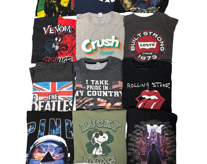Vintage Estate Sale T Shirts Y2K 90s to 2000s Choice of One Rolling Stones, Harry Potter, Marvel, Yankees, Beatles, Dolly Parton, LOT 39