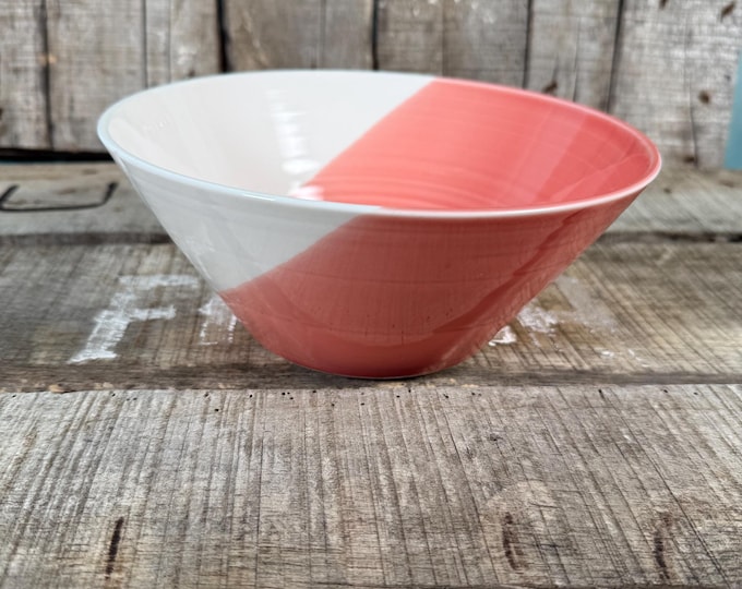 Vintage Royal Doulton 1815 England Porcelain Tapas Bowl China Large Pink/White