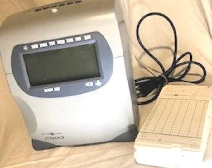 Punch Clock Pyramid 2600 Electronic Time Recorder, Vintage Retired