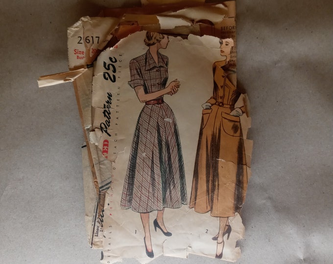 Vintage 1940s Simplicity Dress Pattern 2617