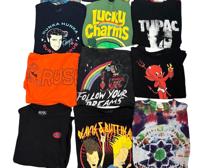 Vintage Estate Sale T Shirts Y2K 90s to 2000s Choice of One Tupac, Beavis & Butthead, Marvel, Freddie Krueger, LOT 27