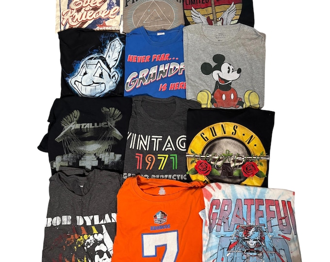 VTG Estate Sale Shirts Y2K 90s 2000s Choice of 1 Grateful Dead, Bob Dylan, Clev Indians, Pink Floyd, Metallica, Guns n Roses, Evel Knievel