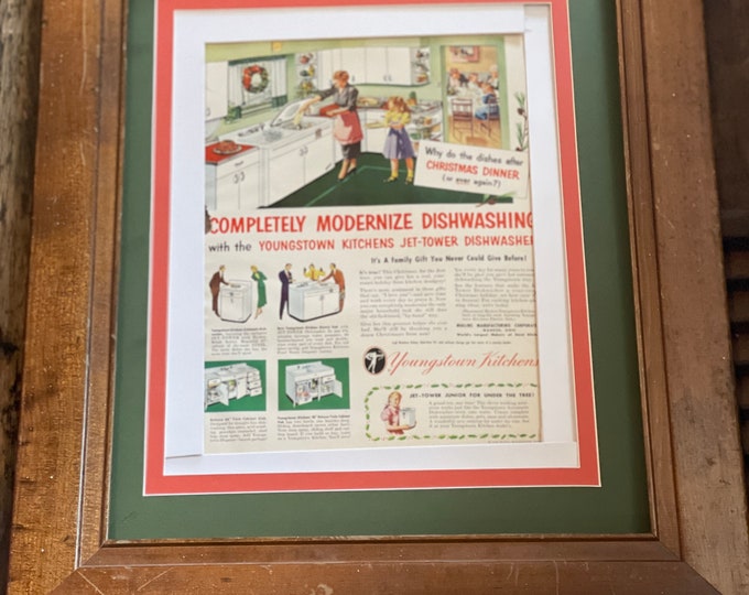 Vintage Youngstown Kitchens 1950; Magazine Ad; 1950s Original Wall Decor; Vintage Ad
