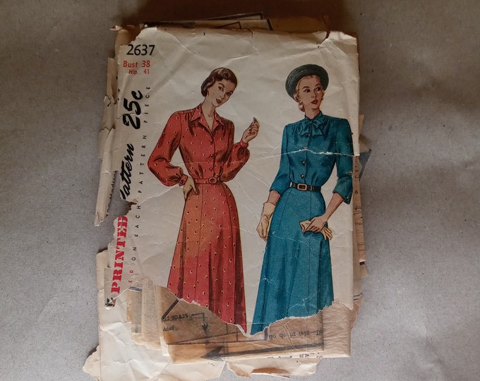 RARE Simplicity Pattern 2637 1940s