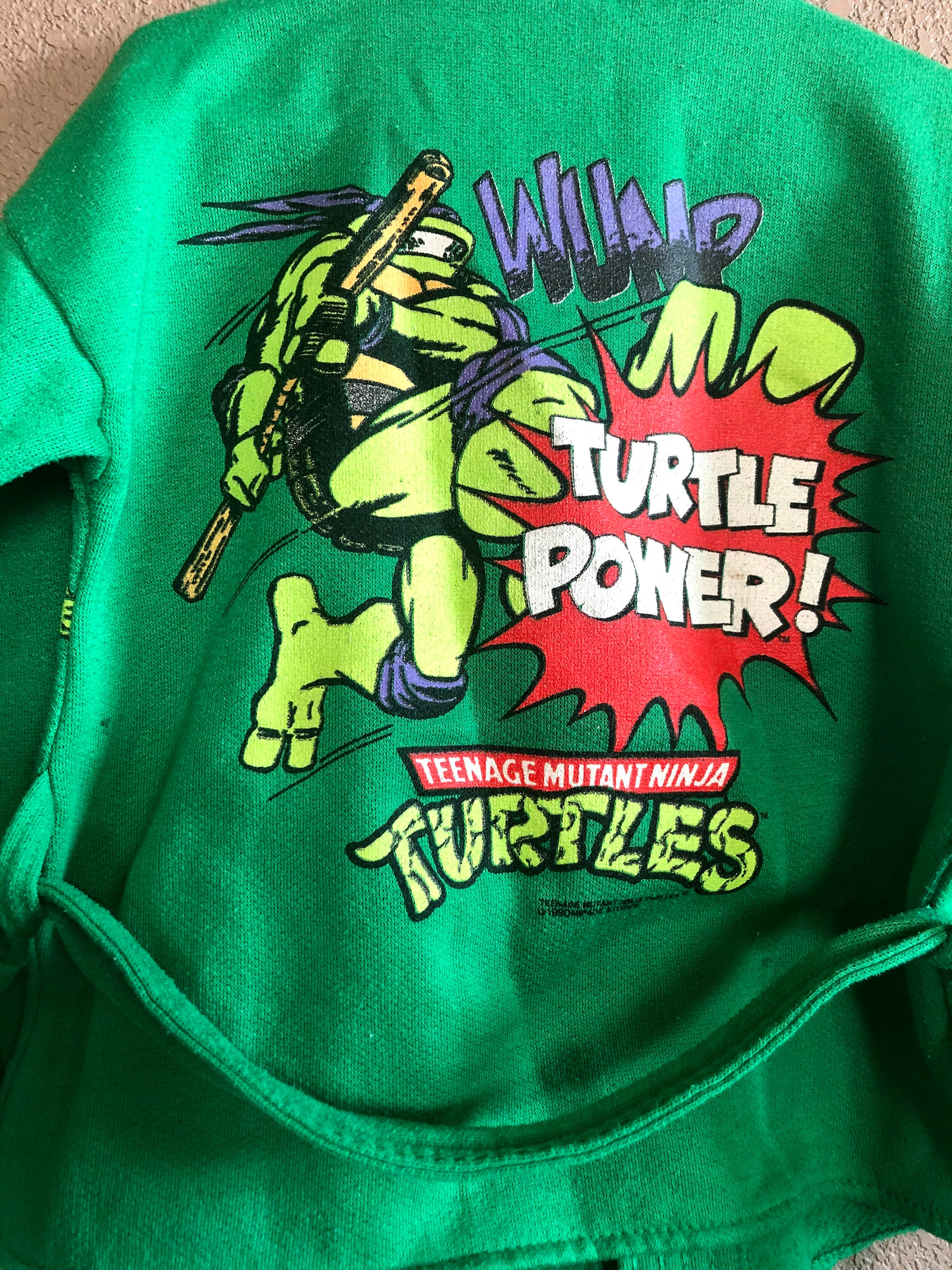 Vintage Kids 3T 1988 Teenage Mutant Ninja Turtles Shirt With Belt