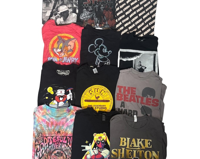 Vintage Estate Sale T Shirts Y2K 90s to 2000s Choice of One Grateful Dead, Denver Nuggets, Jay Z & Biggie, Dua Lipa, Billie Eilish, LOT 51