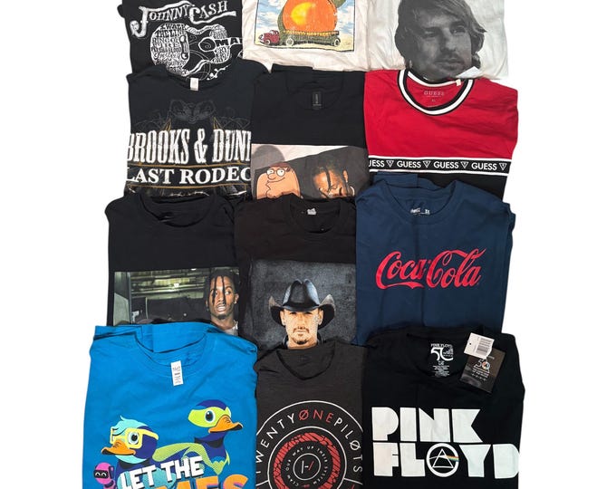 Vintage Estate Sale T Shirts Y2K 90s to 2000s Choice of One Pink Floyd, Allman Brothers, Travis Barker, Playboi Carti, Owen Wilson, LOT 46