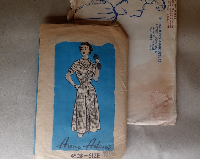 EXTREMELY RARE Mail order 4528 Dress Antique Dress Pattern Circa 1949-1954