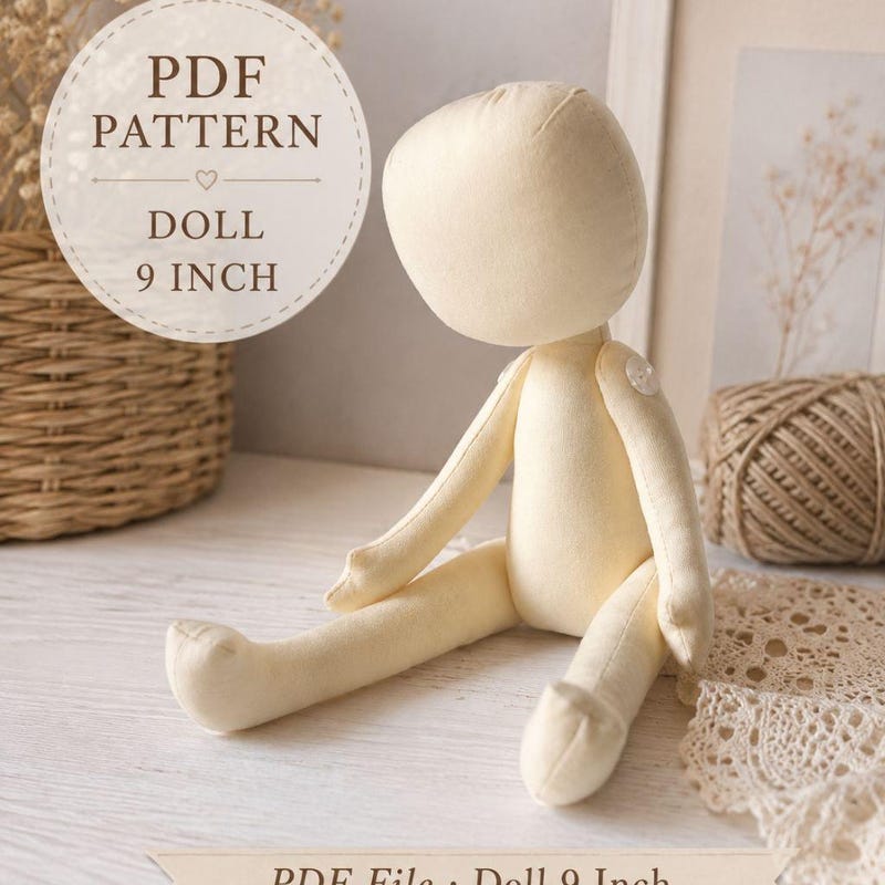 Sewing Template Rag Doll - Etsy UK