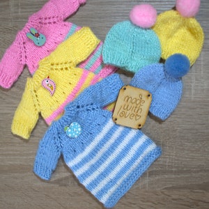 Clothes doll 9 inches, Knitted clothes Doll, Handmade Doll Clothes