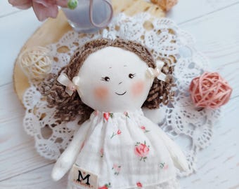 Rag Angel Doll 4 inch, Guardian Angel Gift for Baby, First Communion Angel