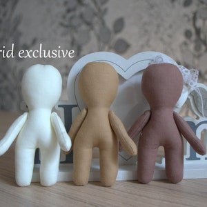 Rag Doll 4 Inch Doll Blank Small Dolls Set 3 Dolls Handmade Cotton Small Doll