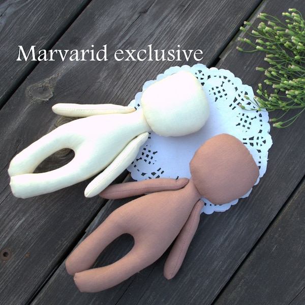 Blank doll 7 inches, Textile handmade Dolls, Small Blank Doll, Little Doll, Rag Doll Blank