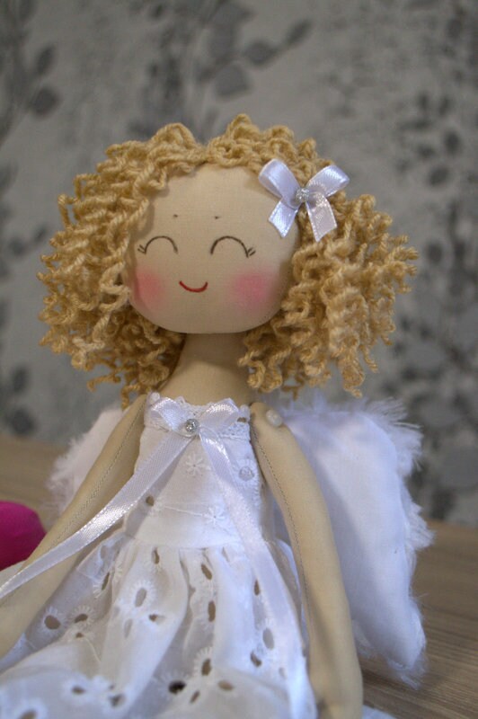 Angel Doll 12 Inches, Handmade Angel Doll, Fabric Soft Angel, Gift for ...