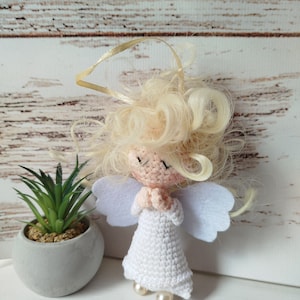 Crochet Angel doll, First Communion Angel, Guardian angel, Cute small Doll 6 inches, Amigurumi Angel