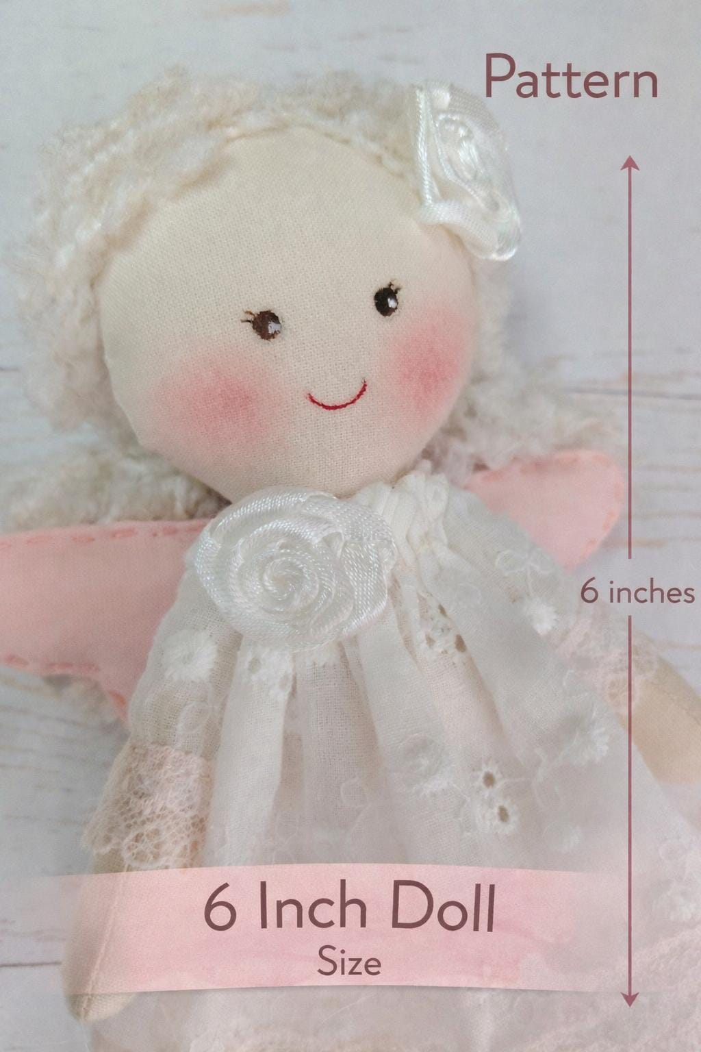 DIY 6 Inch Angel Doll Pattern PDF | Easy Sewing Tutorial | Soft Cloth ...