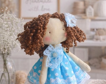 Curly Rag Doll 8 inches