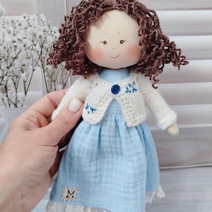 Handgemaakte pop 12 inch, lappenpop, cadeau voor haar, cadeau voor moeder, Moederdag