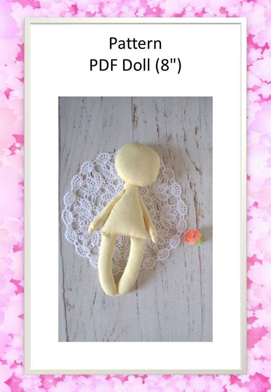 PDF Doll Pattern 8 Doll Making Body Master Class Doll Pattern 8 Inches