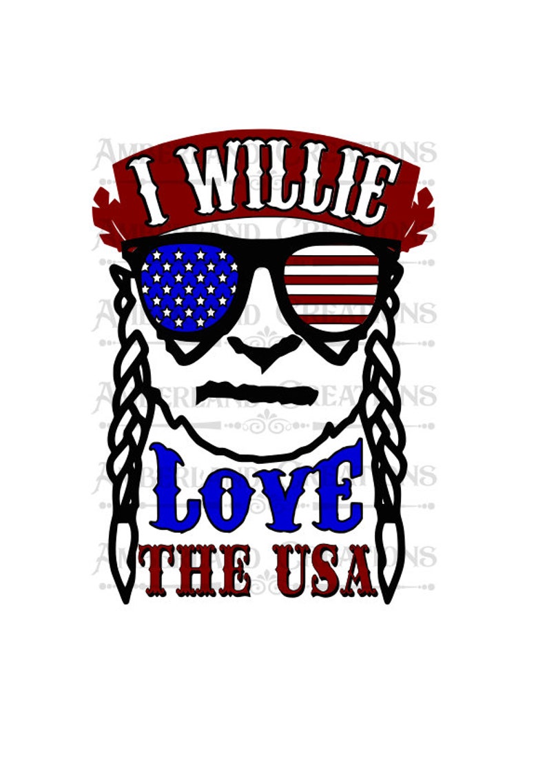 I Willie Love The Usa 4th Of July Svg Design Etsy
