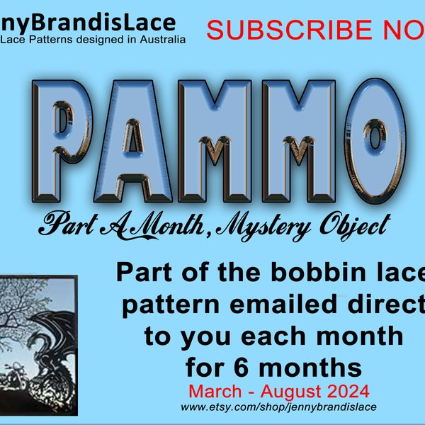 Parte A Month Mystery Object (PAMMO) con Jenny Brandis Lace, la designer australiana di merletti a tombolo