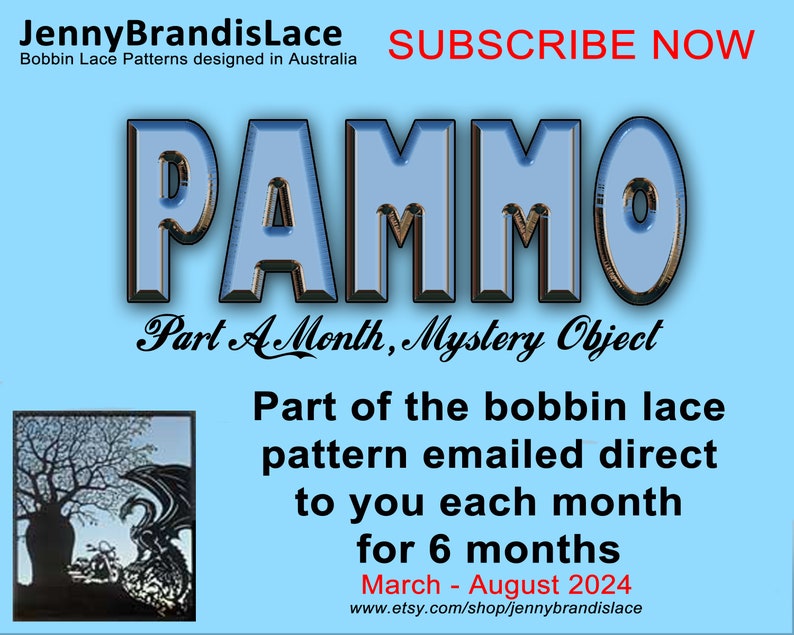 Parte A Month Mystery Object PAMMO con Jenny Brandis Lace, la designer australiana di merletti a tombolo immagine 1